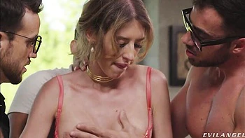 Crazy gangbang fuck with a long-legged brunette Fanta Sie