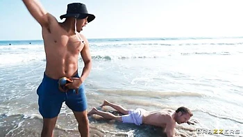 Beautiful busty brunette Angela White rammed in the cowgirl pose