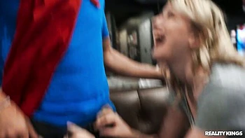 Blonde teen with round ass Dez Hansen rammed by huge black dick