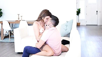 Flexible hottie in stockings Katie Kush impaled by long sausage