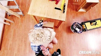 Astonishing blonde with big boobs Blondie Fesser rammed by big cock