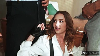 Sweet double penetration with a redhead teen Kendra Cole