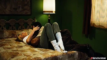 Sexy busty goddess Blake Blossom fucks with a huge black cock