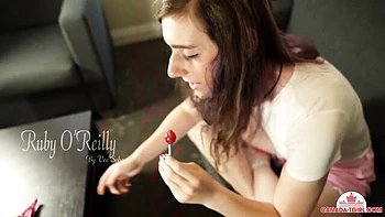 Charming sweet thing at transgender action