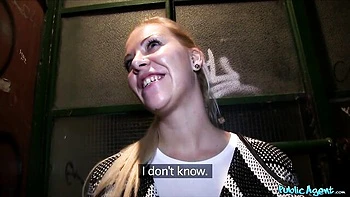 Outdoor dick-sucking and hard fuck for money with a hot busty babe