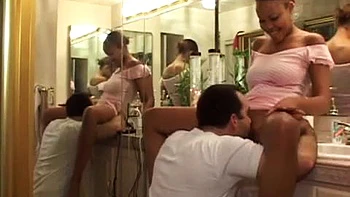 Beauty black pussy fucking in bathroom: Doggy, Cowgirl  Spooning Porn