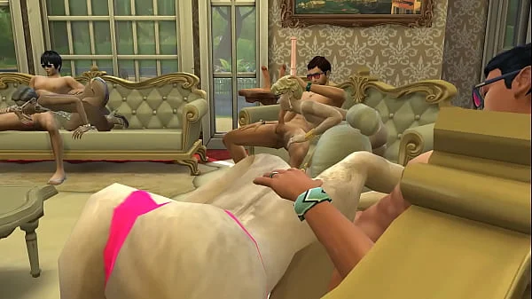 GRANNY TREAT 1 - Posh Grannies Sucking Young Cocks - Sims 4