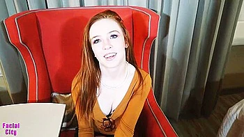 Petite Redhead Facial - Madi Collins