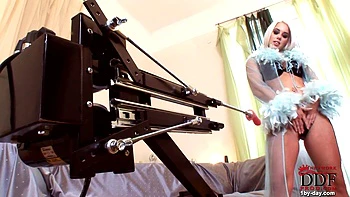 She takes on the fucking machine