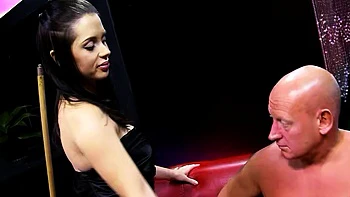 Bitch Kaia Kane with Blue Eyes seduce the Cleaner at Club