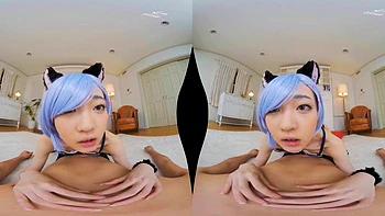 Rem cosplay vr: Blowjob, Cowgirl  Big Tits Porn