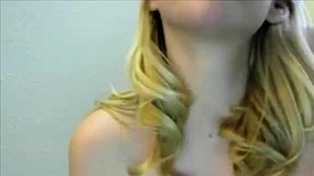 Oiled Blonde Amateur Rubs Her Big Tits