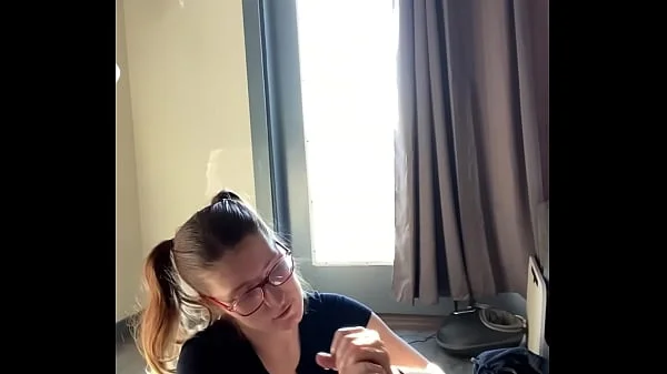 Hottie with Glasses gets blasted in the face