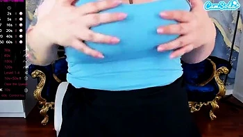 Chubby Brunette Big Boobs Dildo Masturbation