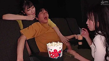 Its A Weekday Afternoon At The Movie Theater, And The Only Customers Are Me And A Slut... I Really Wanted To See This Movie, But... She Keeps Teasing My Nipples And Dick Through My Clothes, So I Cant Concentrate