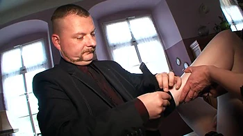 The slave moored humiliated