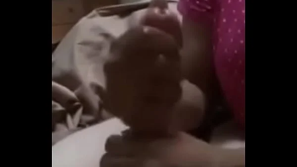 step mother makes a handjob to her before going to s.