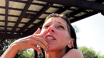 Chubby Brunette Big Boobs Dildo Masturbation