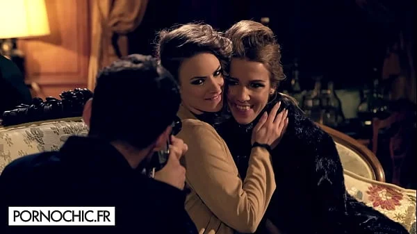 Sexy orgy with a blonde and a brunette