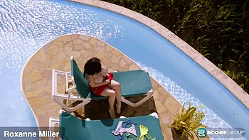 Brunette BBW Milf Fucks Herself Outdoors