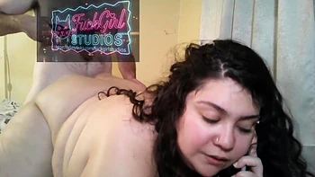 BBW Mimi Ray Cheats on Phone with Deepthroat Booty Shake