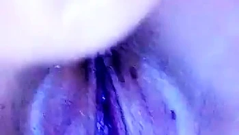 Busty babe playing with her big boobs