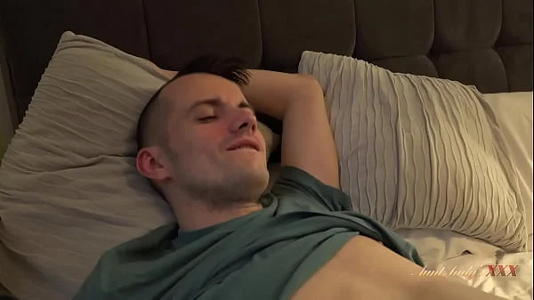 AuntJudysXXX - 59yo Busty Blonde GILF Amy catches her Step-Nephew watching her