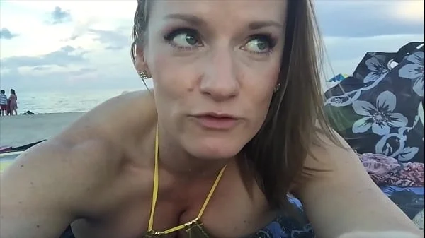 Jillian Goes To The Beach (In A Tiny Gold Bikini)