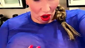 Great Big Boobs On Masturbating Redhead