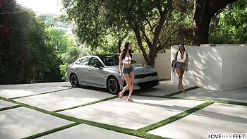 Love Her Feet featuring Kira Noir and Eliza Ibarra's fetish smut