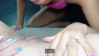 Marina & Babi: Curvy Amateur Lesbian MILFs Licking Pussy