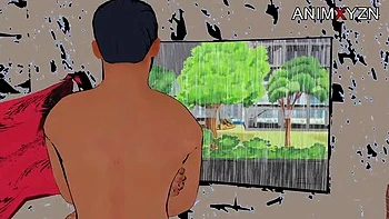 Neha Bhabhi Hot Desi Aunty Gets Drenched in Rain - Hindi Sex Scene with Stepmom