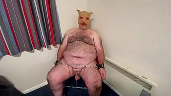 Mature BBW Domina Satana Shaves Pussy While Piggy Slave Watches