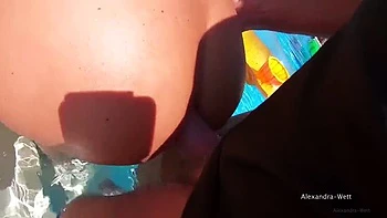 Alexandra Wett Public Pool Fuck - Hotel Pool Anal & Blowjob MILF Compilation