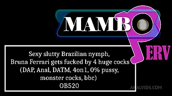 Sexy Slutty Brazilian Nymph, Bruna Ferrari Gets Fucked By 4 Huge