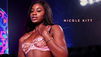 Nicole Kitt's big booty ebony striptease POV