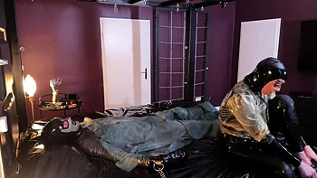 German Milf Ava Fucked in Latex Mask BDSM