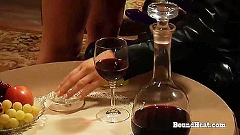 Blonde Mistress Dominates Big-Tit Slave Lesbian