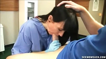 Angie Noir Sucks Stepson's Big Cock Till He Explodes