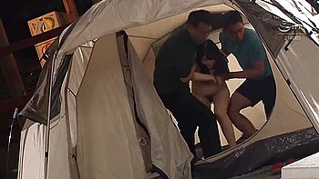 Two Asian Teens Fucked Outdoors While Saving Friend