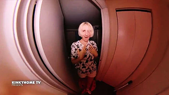 Blonde MILF Gets Pegged and Fucked with Epic Cumshot