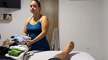 Big Ass Asian Maid Gets Anal and Cleans Cum POV