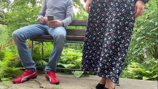 Cum for hot milf cuckold hubby right outside