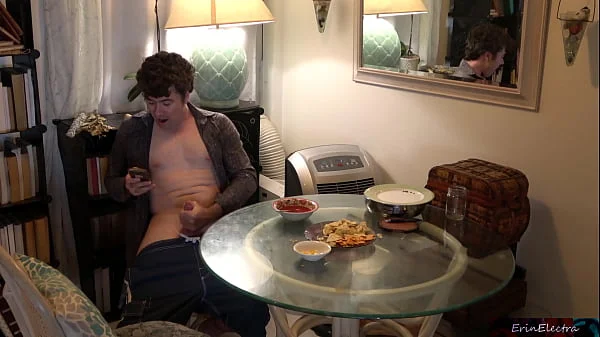 Stepson is addicted to porn and Stepmom uses her body to get him interested in real sex