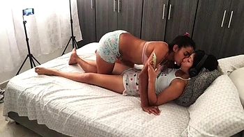 Latina Lesbians Kendy Maly & Kary London Rough Dildo & Toy Fuck