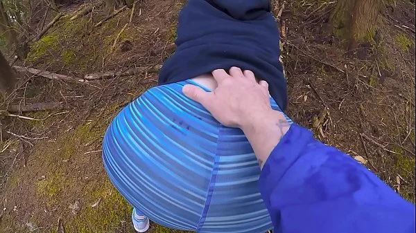 Big juicy ass teasing and fucked in the woods