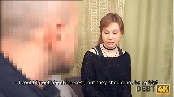 DEBT4k. Lovely debtor pays her debt using tight pussy and sweet mouth