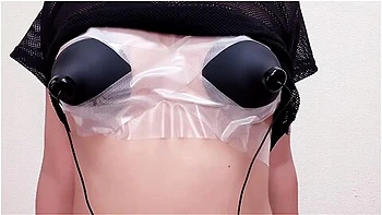 Japanese Babe's Nipples Orgasm with Clear Toy Play