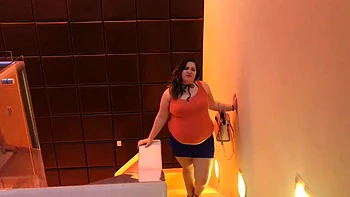 Fat BBW Pole Dancer Strips and Fucks