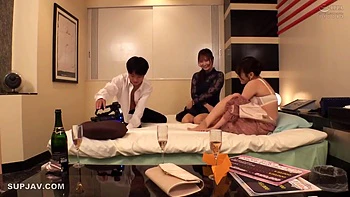 Asian Threesome With Young Wives And Married Man